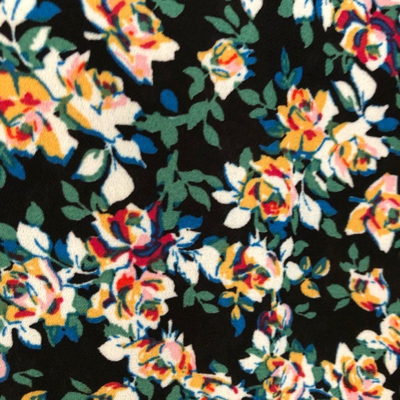 Floral Print Ruffle Hem Maxi Skirt - Picture 3 of 6